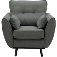 Zinola Armchair, dark grey, Leg colour: black