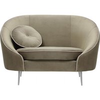 Kooper Armchair, mink, Leg colour: chrome metal