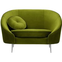 Kooper Armchair, olive green, Leg colour: chrome metal