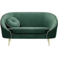 Kooper 2 Seater Sofa, dirty blue, Leg colour: gold metal