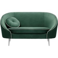 Kooper 2 Seater Sofa, dirty blue, Leg colour: chrome metal