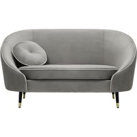 Kooper 2 Seater Sofa, silver, Leg colour: Black + gold