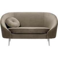 Kooper 2 Seater Sofa, grey, Leg colour: chrome metal