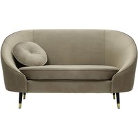 Kooper 2 Seater Sofa, mink, Leg colour: Black + gold