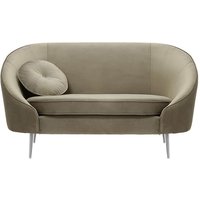 Kooper 2 Seater Sofa, mink, Leg colour: chrome metal