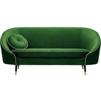 Kooper 2,5 Seater Sofa, dark green, Leg colour: Black + gold