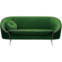 Kooper 2,5 Seater Sofa, dark green, Leg colour: chrome metal