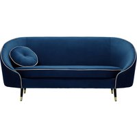 Kooper 2,5 Seater Sofa, blue, Leg colour: Black + gold