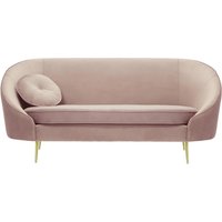 Kooper 2,5 Seater Sofa, lilac, Leg colour: gold metal