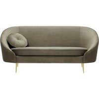Kooper 2,5 Seater Sofa, grey, Leg colour: gold metal