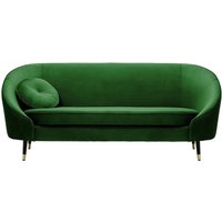 Kooper 3 Seater Sofa, dark green, Leg colour: Black + gold