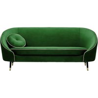 Kooper 3 Seater Sofa, dark green, Leg colour: Black + gold