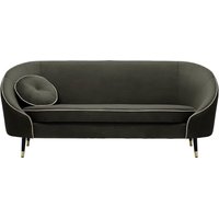 Kooper 3 Seater Sofa, graphite, Leg colour: Black + gold