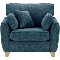 James Armchair, teal, Leg colour: wax black