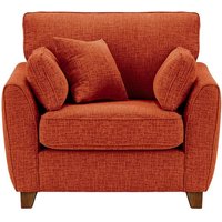 James Armchair, burnt orange, Leg colour: dark oak