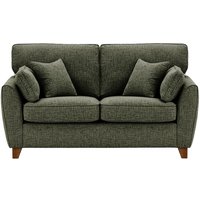 James 2 Seater Sofa, mid grey, Leg colour: dark oak