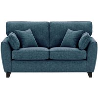 James 2 Seater Sofa, teal, Leg colour: black