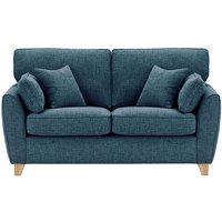 James 2 Seater Sofa, teal, Leg colour: wax black