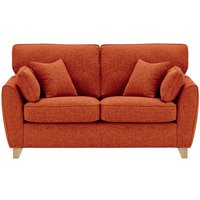 James 2 Seater Sofa, burnt orange, Leg colour: wax black