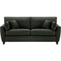 James 3 Seater Sofa, charcoal, Leg colour: black