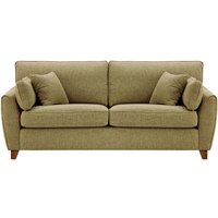 James 3 Seater Sofa, brown, Leg colour: dark oak