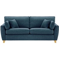 James 3 Seater Sofa, teal, Leg colour: like oak