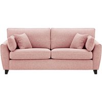 James 3 Seater Sofa, blush pink, Leg colour: black