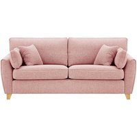James 3 Seater Sofa, blush pink, Leg colour: like oak