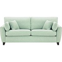 James 3 Seater Sofa, celadon, Leg colour: black