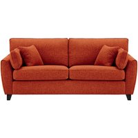 James 3 Seater Sofa, burnt orange, Leg colour: black