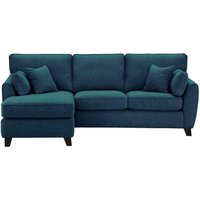 James Left Corner Sofa, teal, Leg colour: black