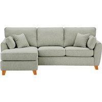 James Left Corner Sofa, grey, Leg colour: aveo