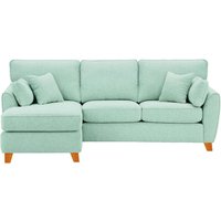 James Left Corner Sofa, celadon, Leg colour: aveo