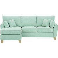 James Left Corner Sofa, celadon, Leg colour: wax black