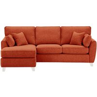 James Left Corner Sofa, burnt orange, Leg colour: white