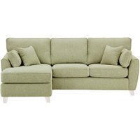 James Left Corner Sofa, taupe, Leg colour: white