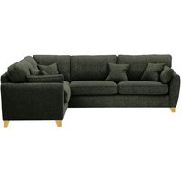James Large Left Corner Sofa, charcoal, Leg colour: like oak