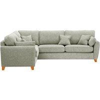 James Large Left Corner Sofa, grey, Leg colour: aveo