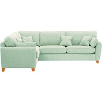 James Large Left Corner Sofa, celadon, Leg colour: aveo