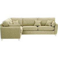 James Large Left Corner Sofa, taupe, Leg colour: white