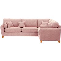 James Large Right Corner Sofa, blush pink, Leg colour: aveo