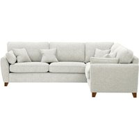 James Large Right Corner Sofa, chalk, Leg colour: dark oak