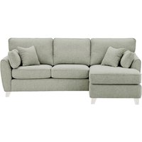 James Right Corner Sofa, grey, Leg colour: white
