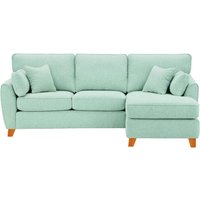 James Right Corner Sofa, celadon, Leg colour: aveo