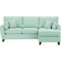 James Right Corner Sofa, celadon, Leg colour: black