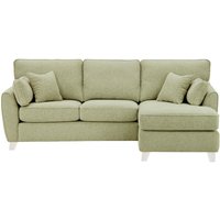 James Right Corner Sofa, taupe, Leg colour: white