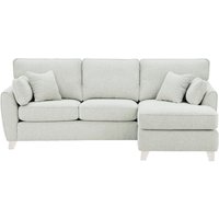 James Right Corner Sofa, chalk, Leg colour: white