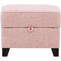 James Footstool with Storage, blush pink, Leg colour: black