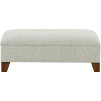James Footstool, grey, Leg colour: dark oak