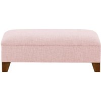 James Footstool, blush pink, Leg colour: dark oak